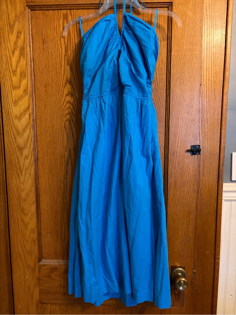 LOF Bright Blue Halter One-Piece Romper